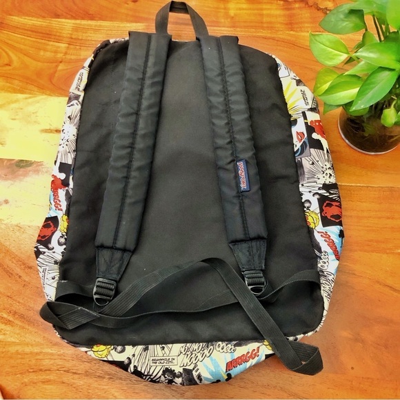 💥REAR Jansport Comic Pop Print Backpack Bold Comic Retro Graphic. - Picture 8 of 13